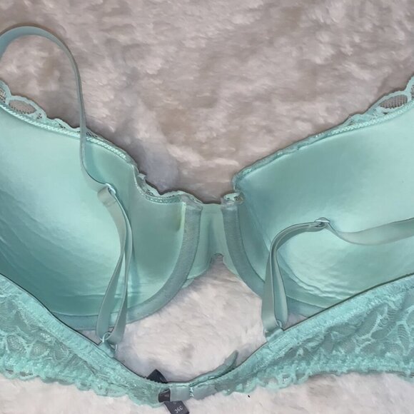aerie mint green lace Feminine wireless padded bra Drew 36D - Picture 2 of 3